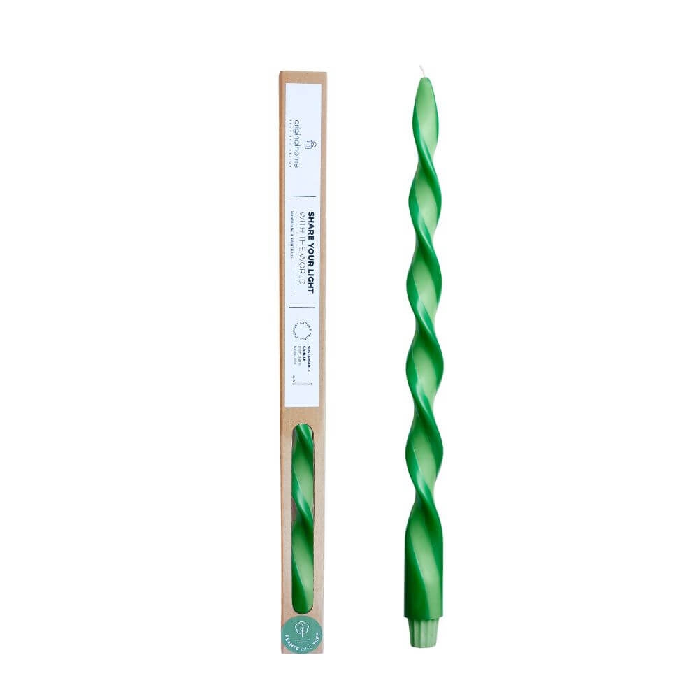 TC0082.43 Big Duo Spiral - Apple box Χειροποίητο Δίχρωμο Φυτικό Κερί Κηροπηγίου Duo Spiral Apple - Image 1